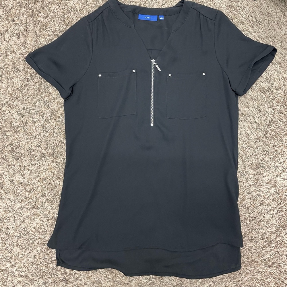 Black silky shirt
